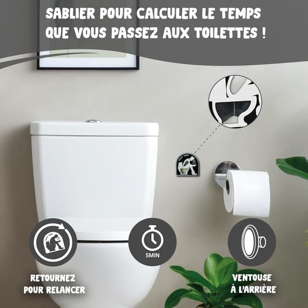Toalett-timer | Rolig toalett-sandtimer | 5-minutters timer