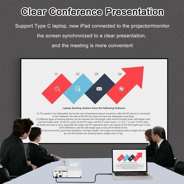 USB C til HDMI-kabel 4K 60Hz Type C (Thunderbolt 3) til HDMI til Surface, MacBook, iMac, iPad, Dell, HP, Lenovo, Galaxy, Huawei - 2M