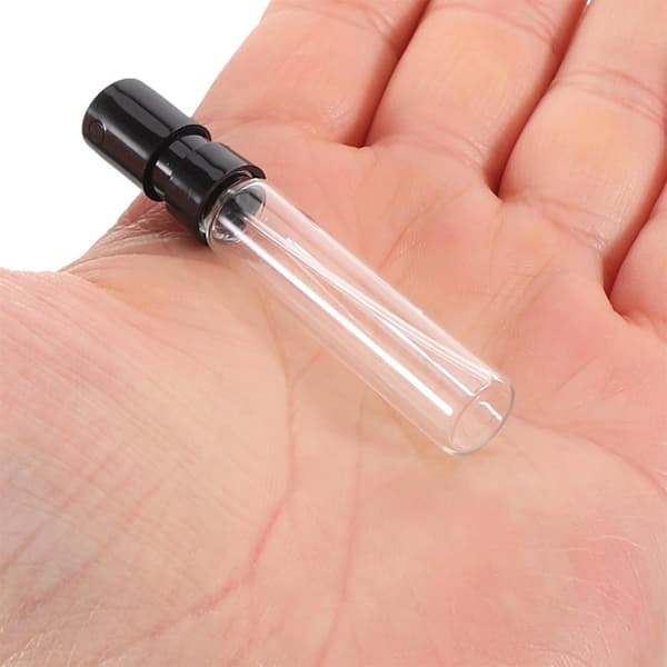 12 st 2 ml påfyllningsbara sprayflaskor i glas i resestorlek, läckagesäkra mini-atomizers för aromaterapi och kosmetiska behållare