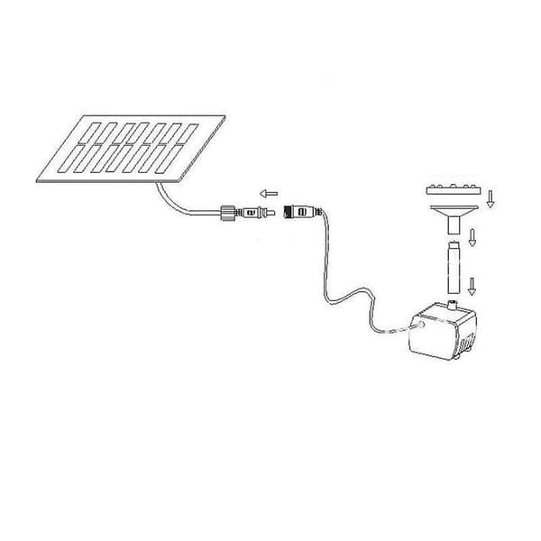 1.2W solfontän sol vattenpump för trädgårdsdekoration-XF9-