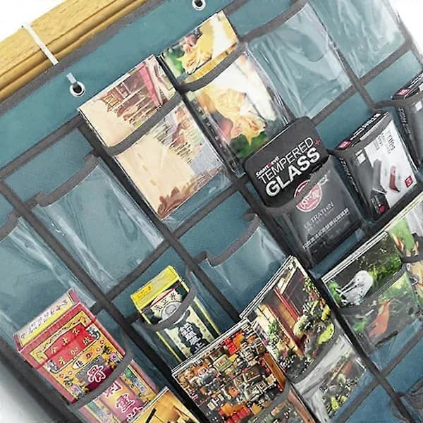 (Pow yeah!) Wall Mounted Classroom Chart with 25 Clear Pockets, Waterproof for Wall Door