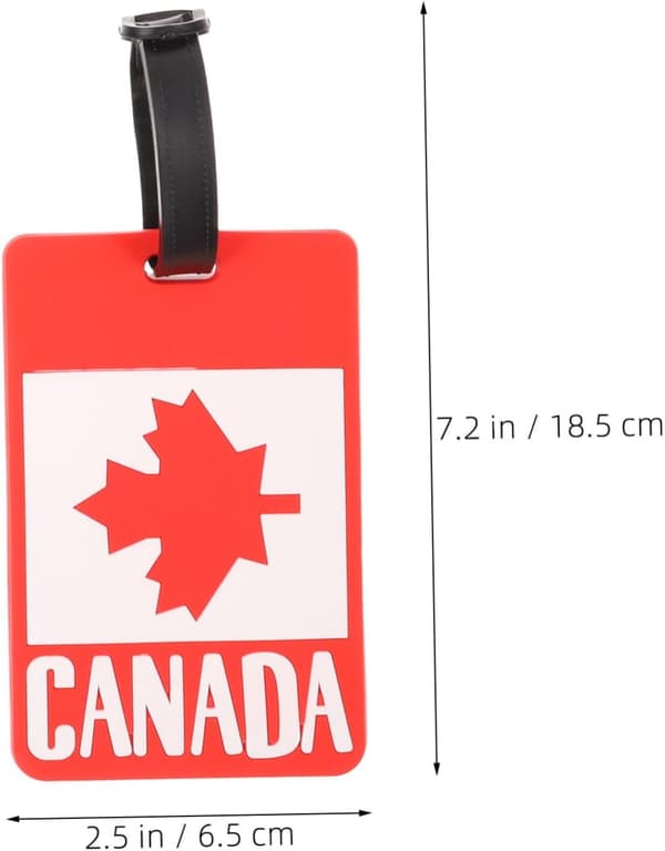 8 stk. canadisk flag bagagemærke PVC ID-holder til rejsetasker