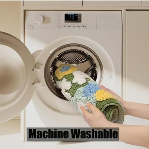 Non-Slip Bath Mat, Soft Microfiber Bathroom Rug, Machine Washable Absorbent Shower Mat for Bathroom, Kitchen, Bedroom