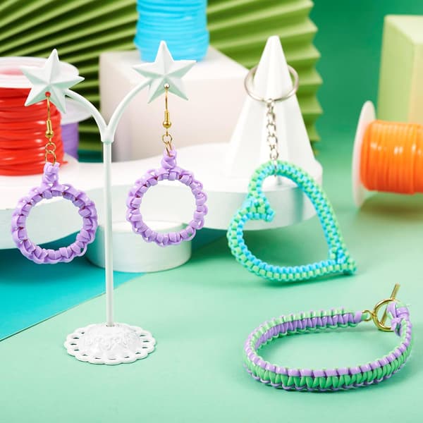10 farver PVC gummisnor 2,5 mm flad håndværk til DIY smykkefremstilling