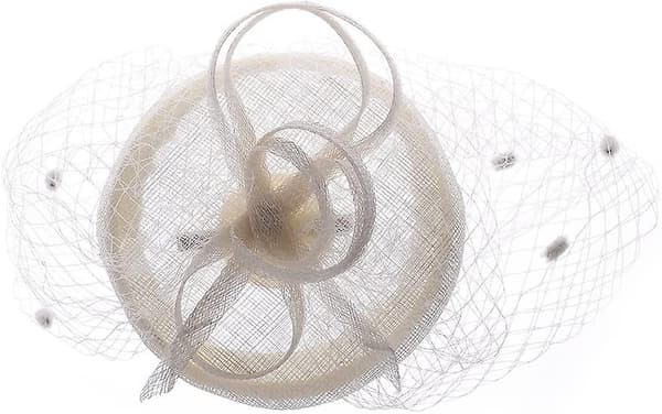 Kvinders Fascinator Hat Med Slør Bryllupshat Festhue Pillbox Hat Bowler Hat Mini Top Hat