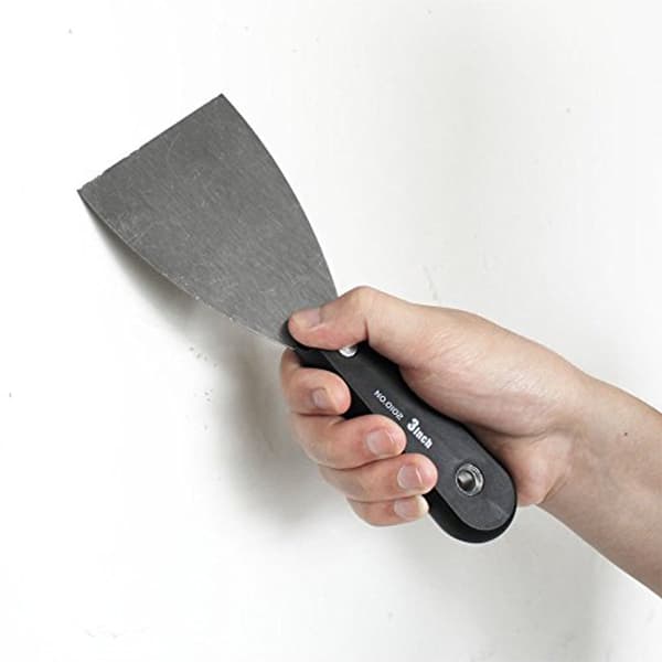 7-delt skrape- og sparkelsett i rustfritt stål med bærbar veske – for konstruksjon, renovering