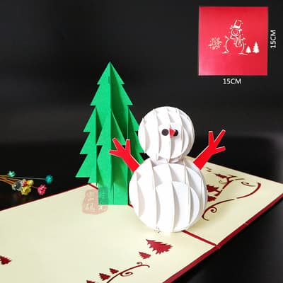[6-pack] Jul Pop Up-kort, TreeriSea 3D Ovanliga Jul