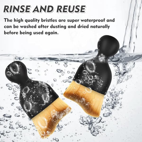 Car Interior Cleaning Brush, Soft Scratch-Free for Dashboard and Vents, 3 Pieces, 9x5cm