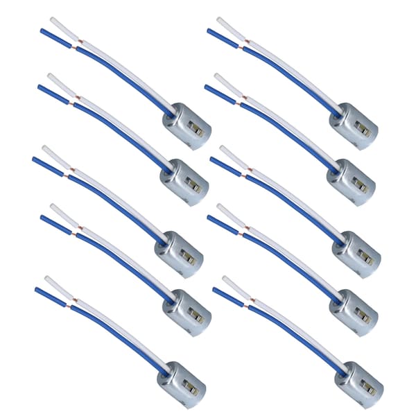 10-pack LED Bulb Socket Holder Twist Light Base Wire Connector for 1157 Bulb