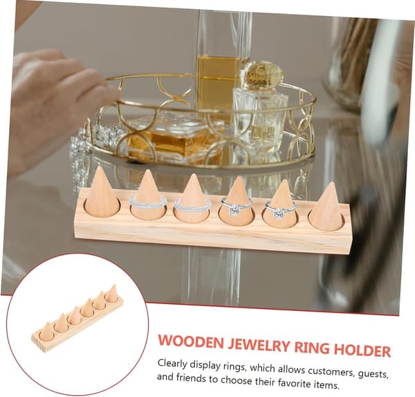 Kegle smykkeholder ring display stand til hjemmeskab brug
