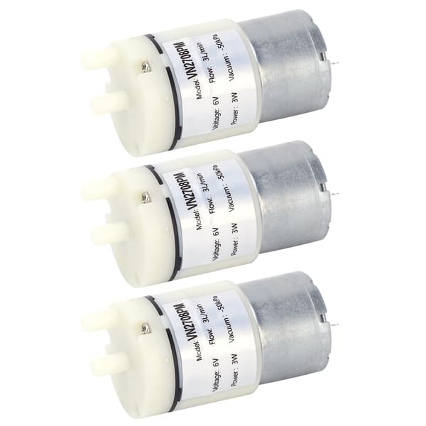 Mini Vakuum Vatten Luftpump för Akvarium DC 6V 3 st