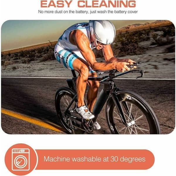 E-bike Battery Protector, Waterproof Cover for Integrated Frame Battery 30-40cm, Compatible with E-bikes, Extends Battery Life