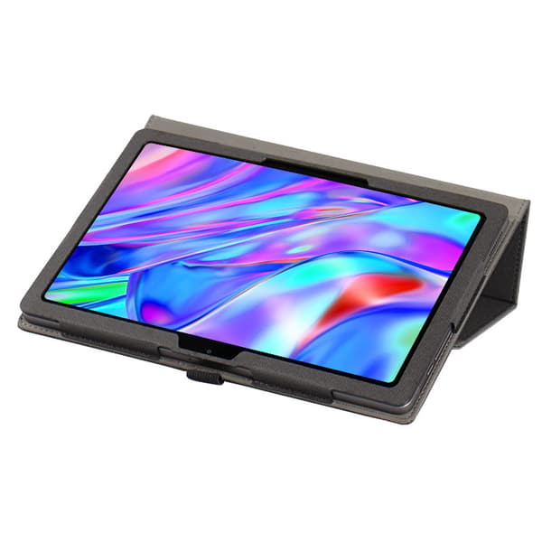Etui til TCL NXTPaper11 tablet, stativ, hudvenligt PU-læder, fuld beskyttelse - Sort