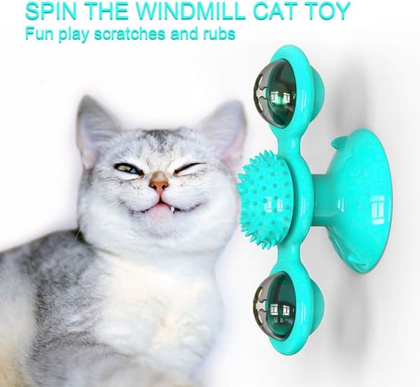 Cat Toy Windmill, Interactive Windmill Spinning Toy, Cat Bite T