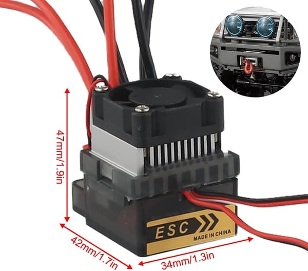 Høj 320A ESC børstemotor hastighed RC bil båd ydeevne dobbeltvejs controller, kompatibel med model