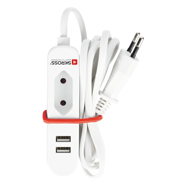Reisestasjon USB EU Vit