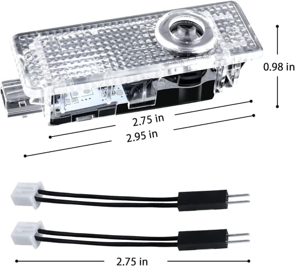 Bildør LED-lys projektor, 4-pak 3D spøgelseslys opgradering welc