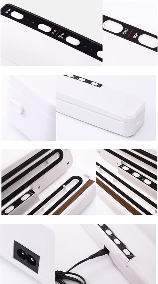Vacuum Sealer, Automatic Wet and Dry Dual Mode Sealer, for Home Kitchen, Camping and Sous Vide, White