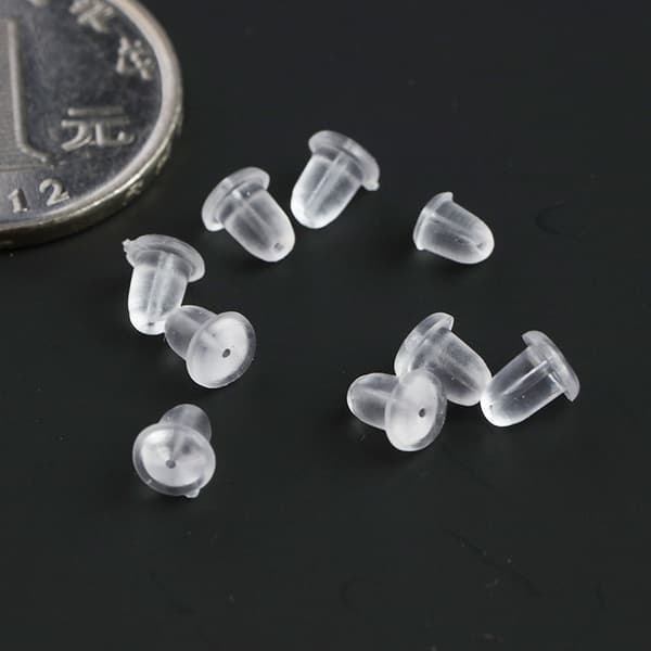 1000 stk Silikone Ørepropper, DIY Smykketilbehør 5mm