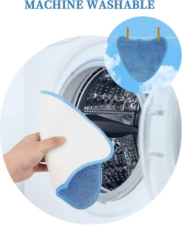 Dampmopp 8 Deler Mikrofiberklut Mikrofiber Damprengjøringsputer Vaskbare Mopp Erstatningsdeler-Ribn