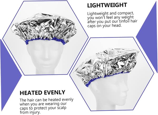 2 st elastisk hatt för hårstyling för hårbehandling, djupkonditionerande mössor, värmetermiska mössor för salongsanvändning