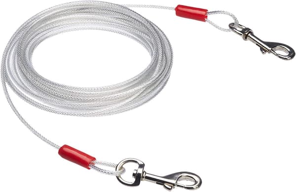 Basics Tie-Out-kabel for hunder opptil 90 pund. 33 fot