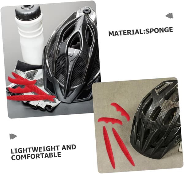 2 sæt cykelhjelm erstatningspuder velcro universelle skumindlæg