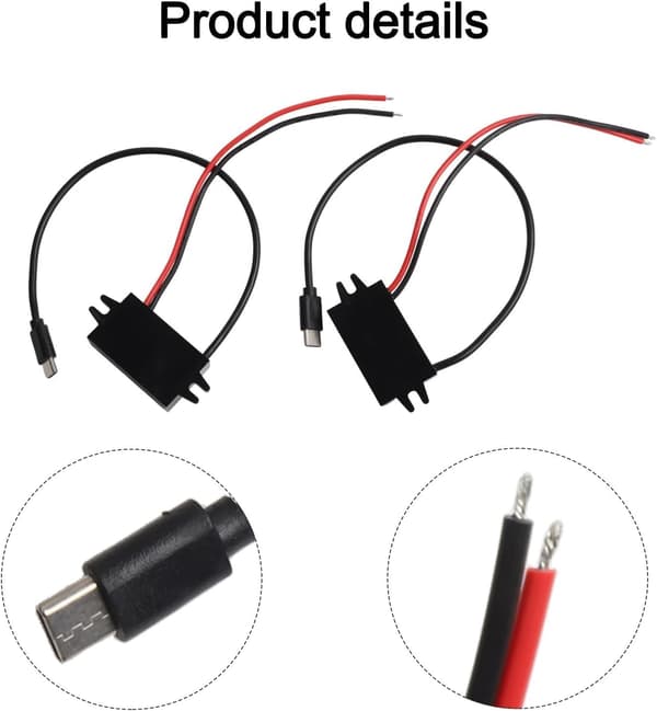 Robust design på denna USB C från DC-källor Vattentät Stepdown-omvandlare Spänning