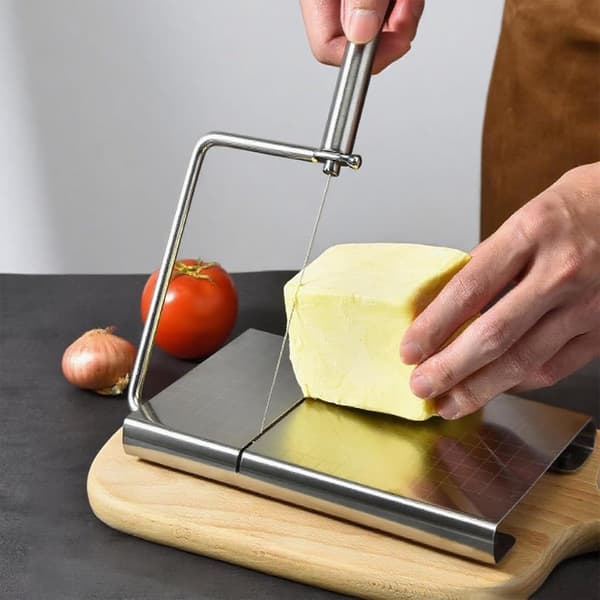 Cheese Slicer with Measuring Scale - 6 Replaceable Blades - Precision Cutting - Dishwasher Safe - For Cheese Lovers and Home Use