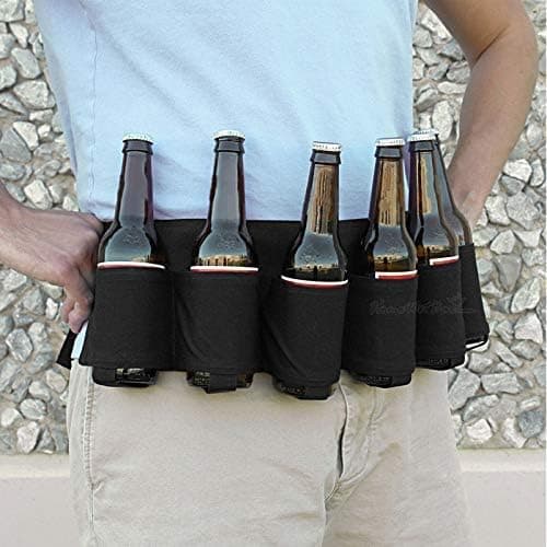 6-pack bärbar flask midjeväska öl bälte väska vinflaskor dryck