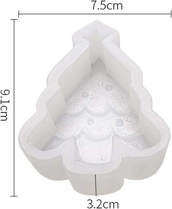 Pieces Jul DIY Silikon Ljusform Silikonform Jul Raysin Formar Pepparkaksgubbe, Älg, Julgran Ljus Silikonform DIY Ljus