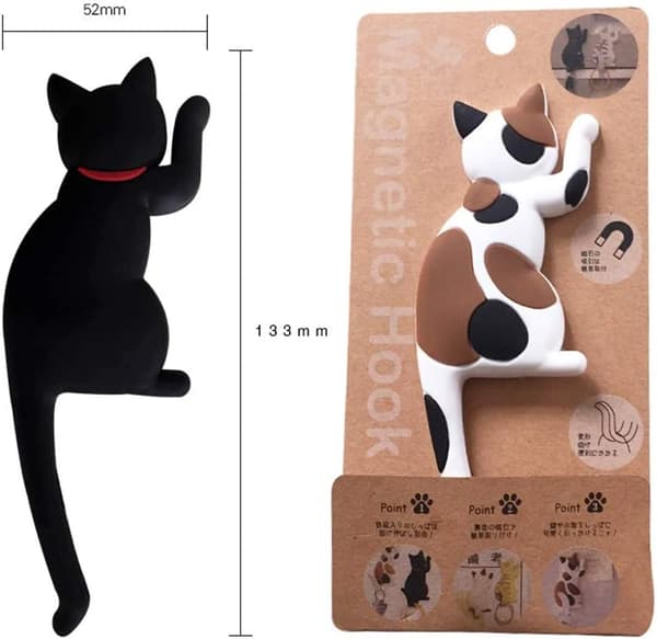 7-delars 3D-katt kylskåpsmagnet Kylskåpsmagnet för hem, skola, klassrum
