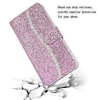 Lompakkokotelo Samsung Galaxy A16 5G/4G:lle korttipaikoilla ja glitterillä [JUN]