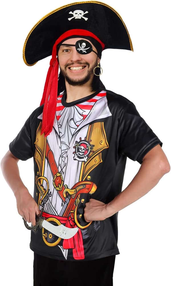 5 stk piratkostymesett for Halloween Cosplay | Medium Medium