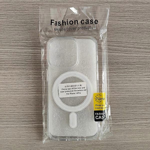 Passer for iPhone 16 Apple magnetisk mobildeksel magsafe ensfarget transparent animasjon anti-fall 16PRO mykt deksel iPhone15 plus