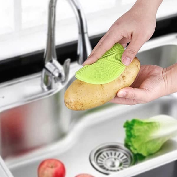 4-pack - Silicone Dish Brush / Sponge - Multi-color Dishwashing