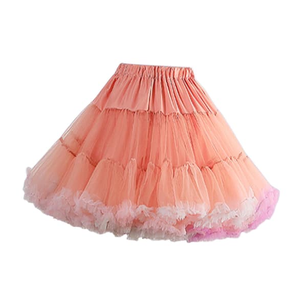 Dameunderskjørt i lagdelt tyll chiffon krinoline for kjole