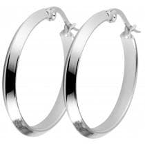 3 par silverörhängen - Hoop/Creoler i rostfritt stål - Olika storlekar - FA11- Silver Silver Silver Silver