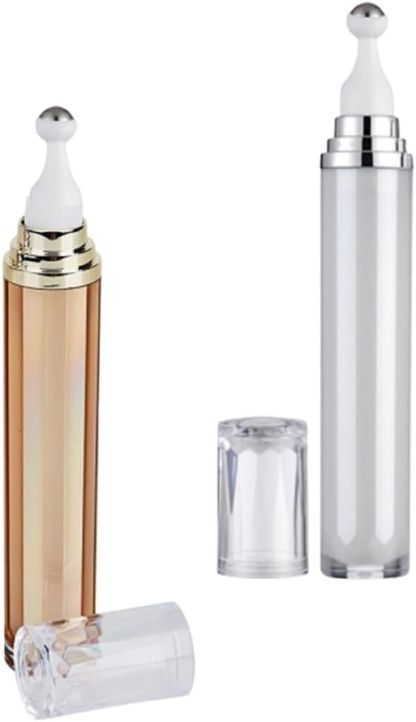 20 ml rulleflasker, lekkasjesikre påfyllbare reiseflasker i plast, 2-pakning