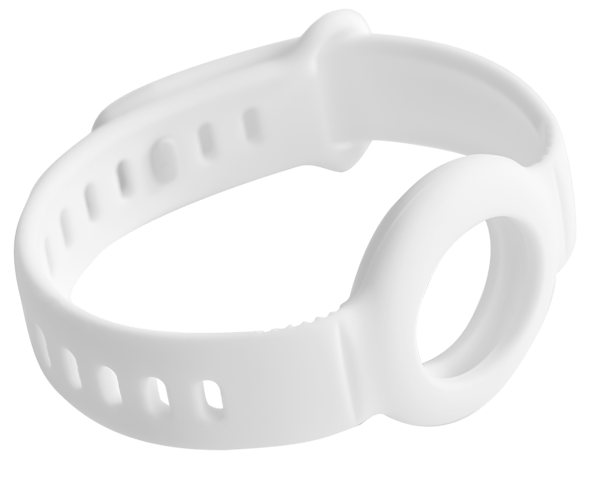 Apple AirTag silikone armbånd, hvid Vit