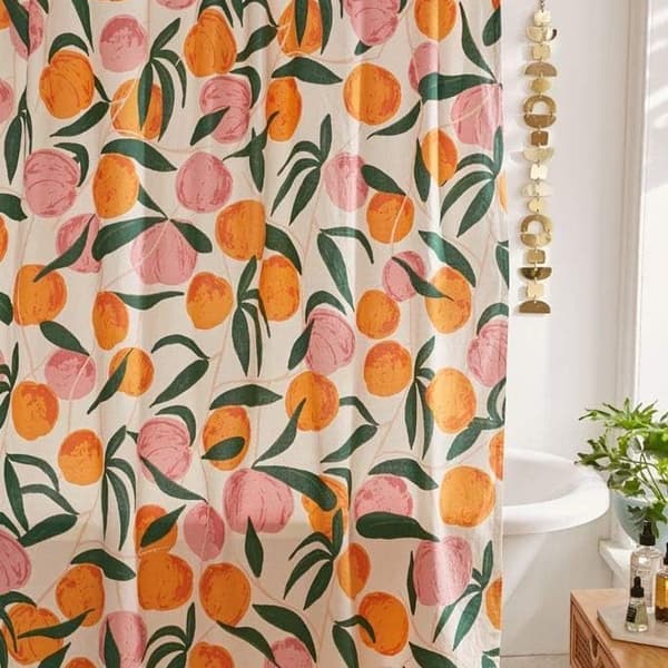 90x180cm Vanntett Dusjforheng i Polyesterstoff med Kroker, Maskinvaskbart, Moderne