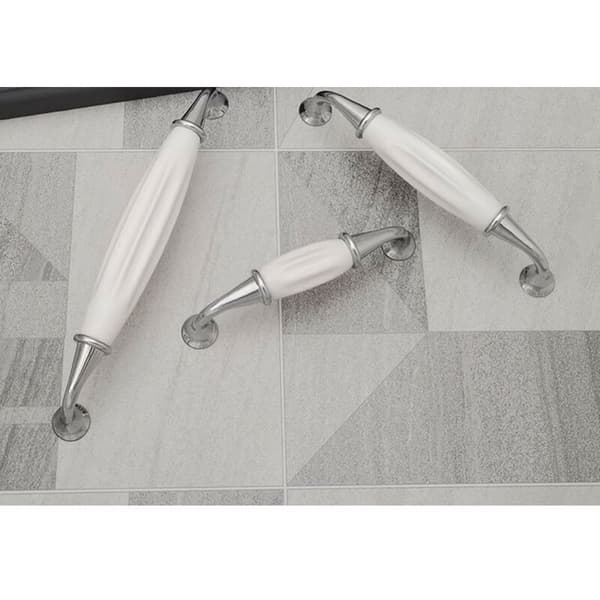 4-pack Ceramic Door Handles, 128mm Hole Spacing, Universal Fit-FM-