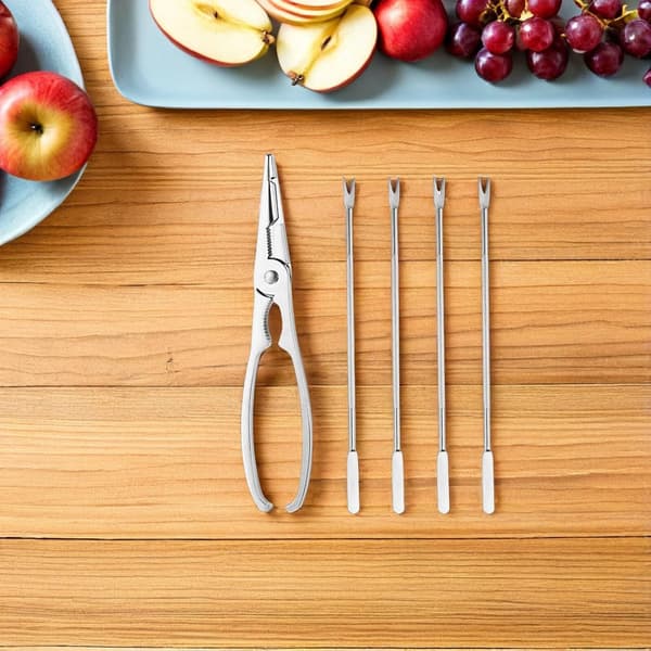 Stainless Steel Crab Tools for Eating Silverfish and Shellfish, Crab Shell Crackers for Eating Seafood