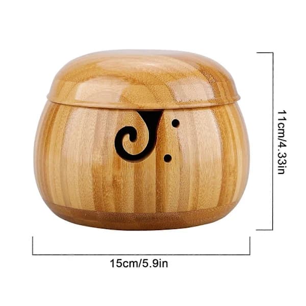 (pow yeah!) Bamboo knitting bowl, yarn bowl, sewing accessories, knitting container for home, handmade wool storage bowl
