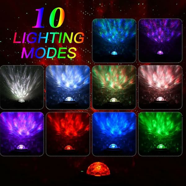 LED-stjerneprosjektorlampe - Stjernehimmelprojektor 21 moduser og fjernkontroll