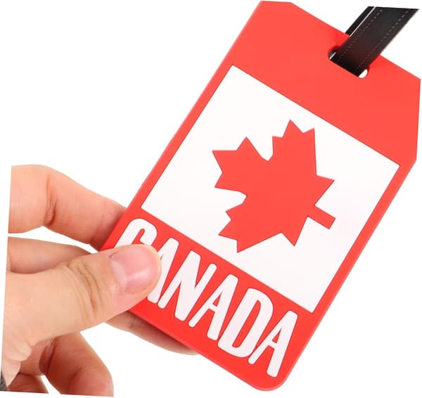8 stk. canadisk flag bagagemærke PVC ID-holder til rejsetasker
