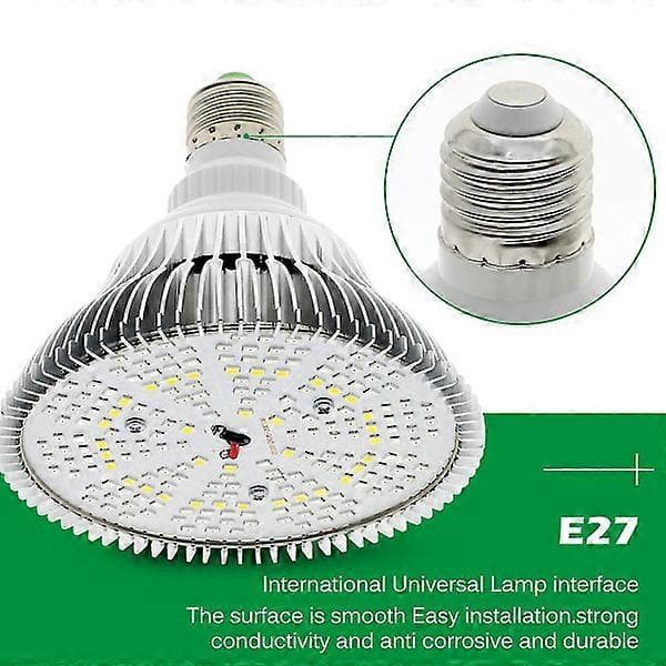 300W LED vekstlys E27 fullspektrum drivhusbelysning blomsterlampe hydroponisk