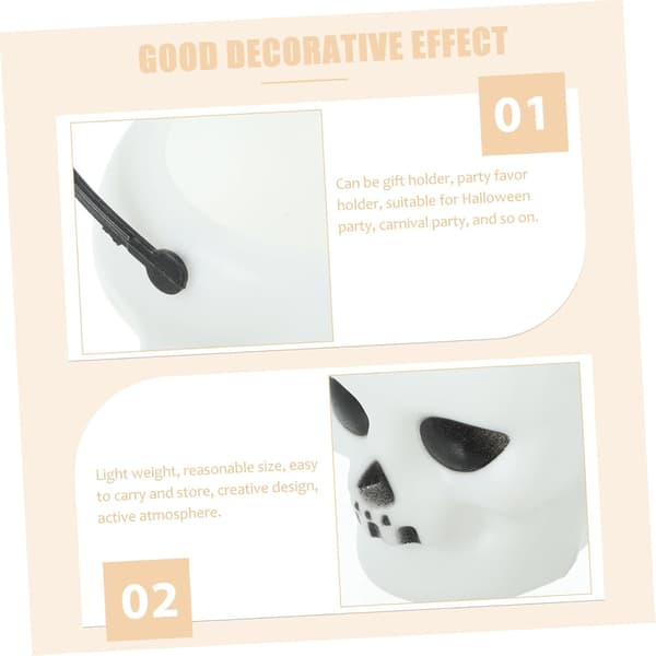 12 stk Halloween Gresskarbøtte Hvit Bøtte Halloween Rom De