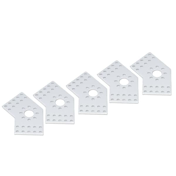 5 Pcs Aluminum Alloy Hole Plates, Hole Pattern Bracket for Robots, Engineering Equipment, Connecting Fixed Parts 3108-0002-0001