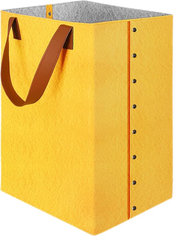 Laundry basket, laundry hamper with handles, 72L large felt storage